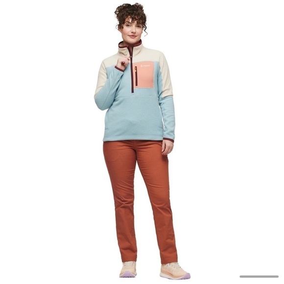 Cotopaxi Women's Large Abrazo Fleece Half-Zip Jacket Blue Cream NWT Jacket - Picture 10 of 13